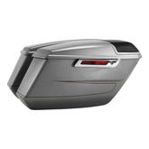 HR3 Dark Platinum Pinstripe Regular Saddlebags with 6*9" Speaker Cutouts for 2023+ HD Touring
